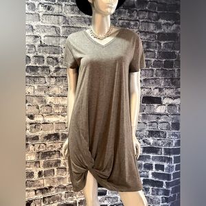 Gray Midi Lounge T Shirt Dress